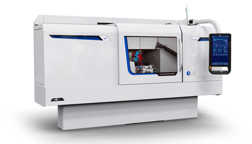 Imagen completa de la rectificadora cilndrica universal Studer S23 presentada en la EMO Hannover 2025