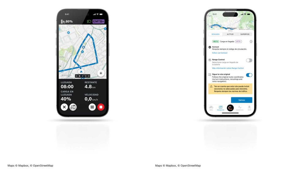 Con la funcin Sigue la ruta original, los eBikers ahora pueden seguir las rutas planificadas sin desvos automticos...