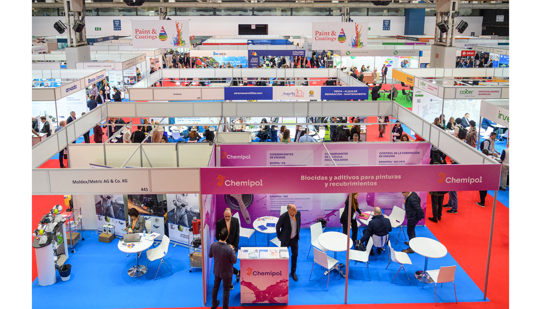 La zona expositiva de Paint & Coatings 2025 reunir a ms de 125 empresas que cubren toda la cadena de valor