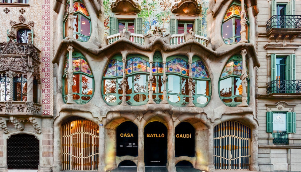 Fachada de la emblemtica Casa Batll, uno de los referentes ms destacados del legado de Antoni Gaud en Barcelona