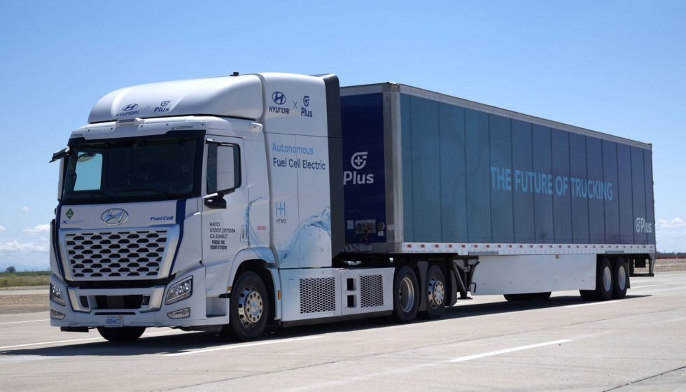 El cami�n aut�nomo de hidr�geno XCIENT Fuel Cell de Hyundai Motor y PlusAI, distinguido por TIME como uno de los inventos del a�o...