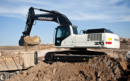 Excavadora de cadenas Hidromek HMK370LC, de 38,3 toneladas