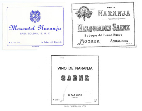 Etiquetas del vino Naranja en los aos 30 y 40