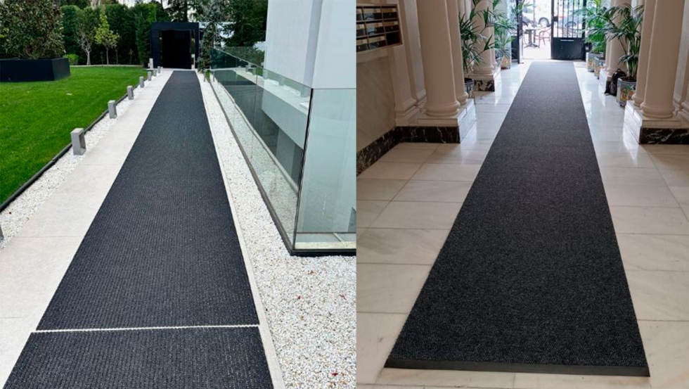 Foto de Alfombras de entrada que evitan resbalones, tropiezos y cadas en das lluviosos
