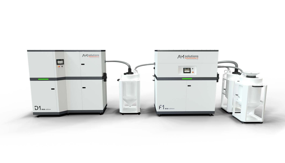 Sistemas D1 y F1, para el desempaquetado automtico y la preparacin y mezcla de polvo en impresoras de polmeros