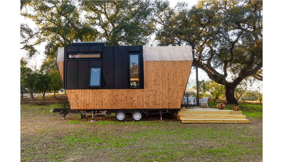 Foto de Gabarr suministra la madera termotratada Lunawood para el revestimiento de las Tiny Houses