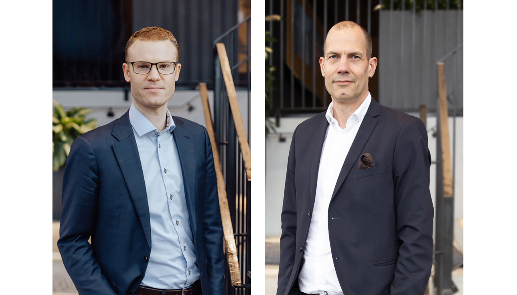 Stijn Verherstraeten, vicepresidente de Categora y Operaciones de Husqvarna Construction (izquierda) y Joakim Leff-Hallstein...