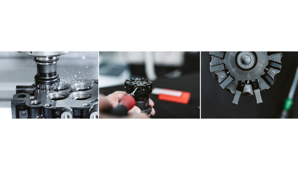 Con un elevado n�mero de dientes y plaquitas de doble cara...