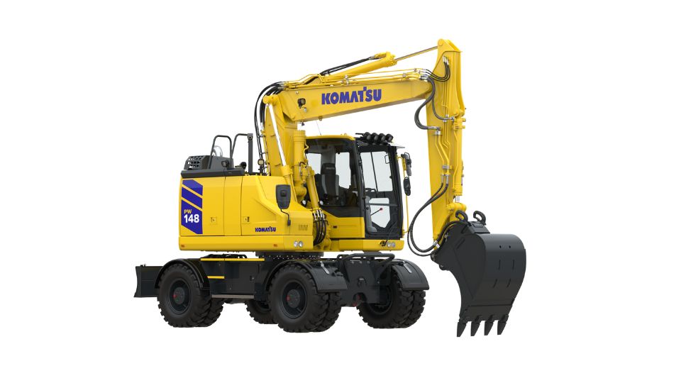 Nova escavadora de rodas PW148-11E1, Komatsu