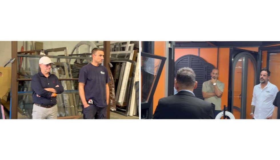 La nueva guillotina de Aluminios Vallirana despert� el inter�s de los profesionales del sector de la ventana