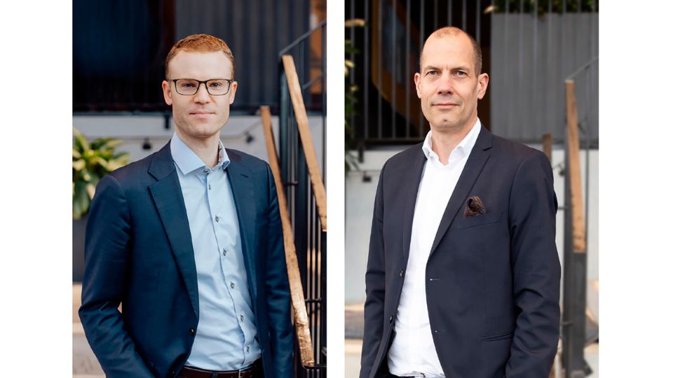Stijn Verherstraeten, vice-presidente de Categoria e Operaes da Husqvarna Construction ( esquerda) e Joakim Leff-Hallstein...