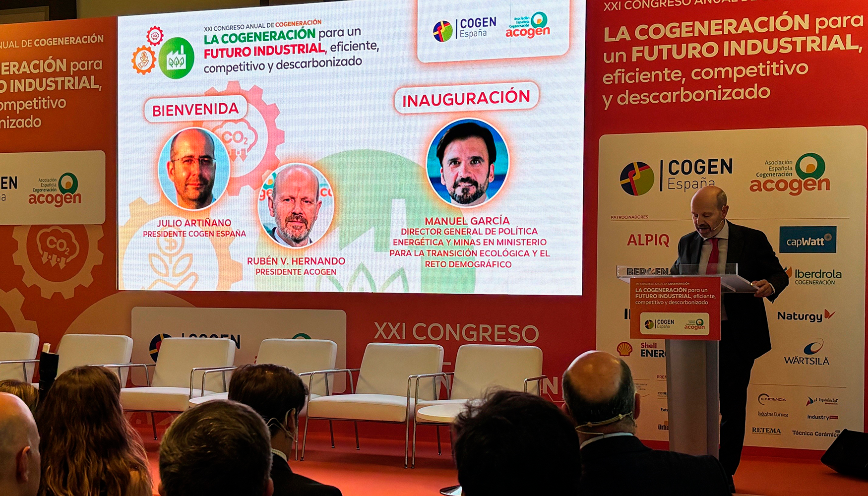 Jos� Ignacio Castillo, presidente de ACOGEN, durante la apertura del Congreso