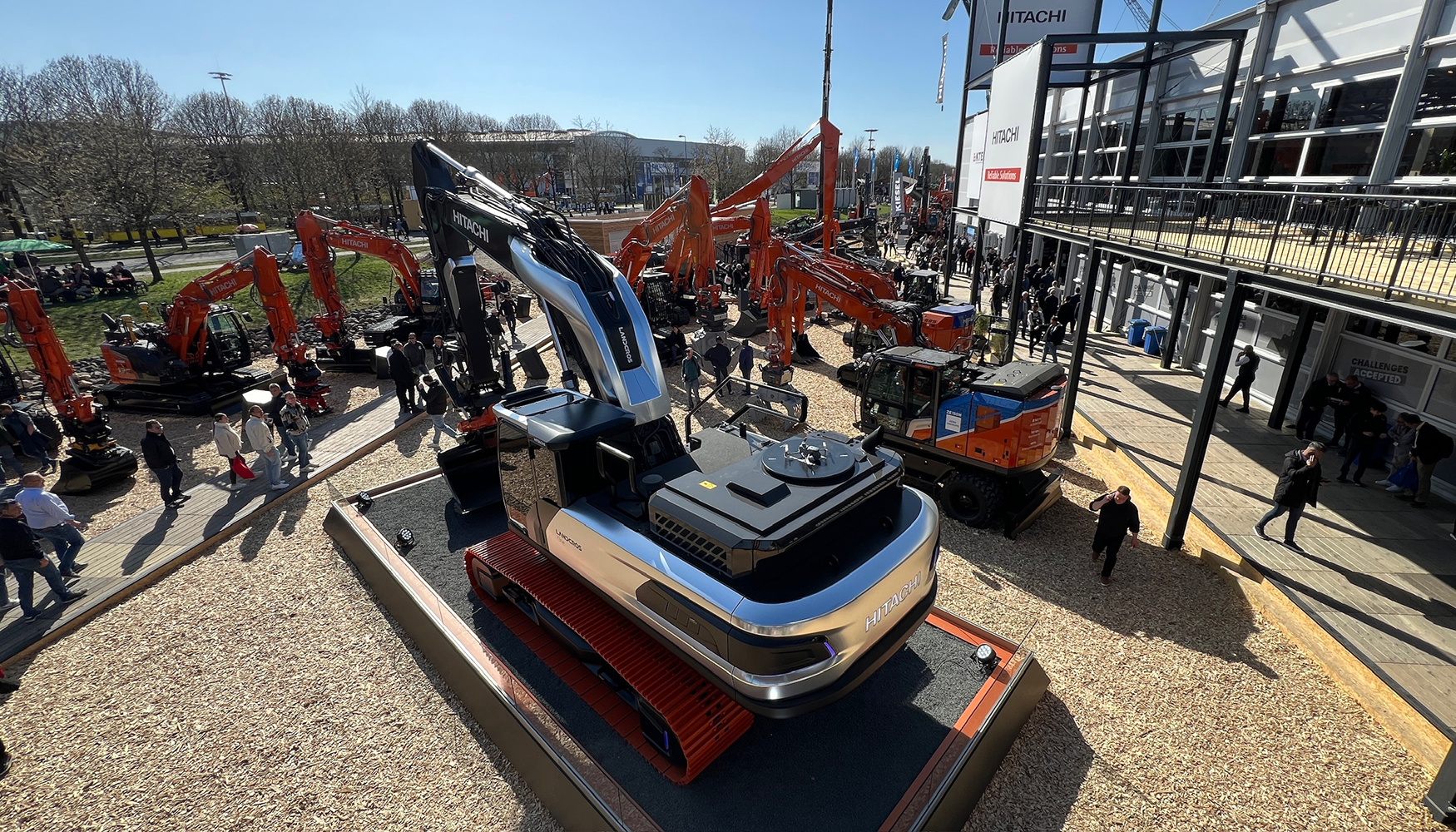 Stand de Hitachi Construction Machinery en la pasada edici�n de Bauma