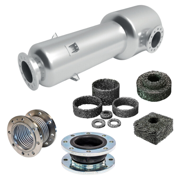 SIlenciadores de escape, compensadores y cojines met�licos