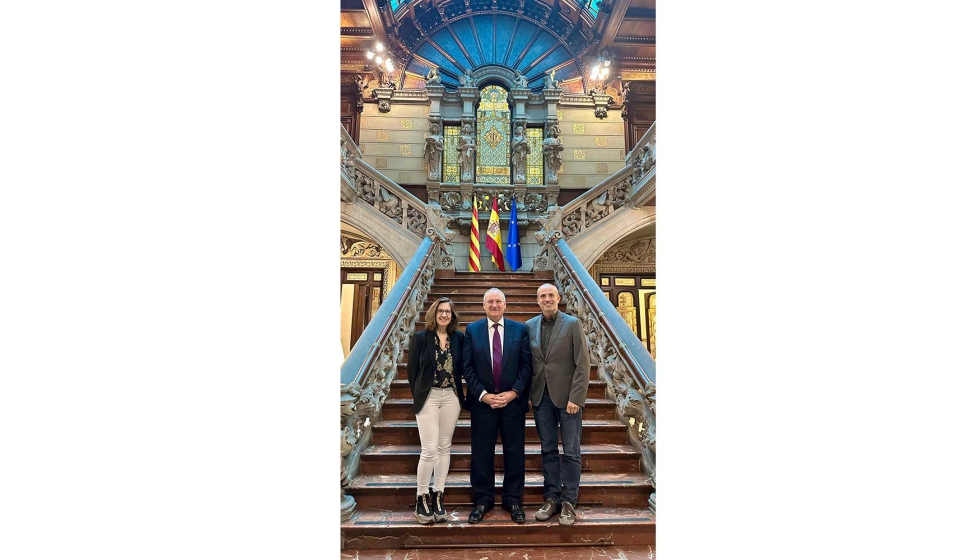 Andrea Padr�, Cluster Manager de CICAT; Jordi Hereu, Ministro de Industria y Turismo; y Raimond Blasi de Rovasi,