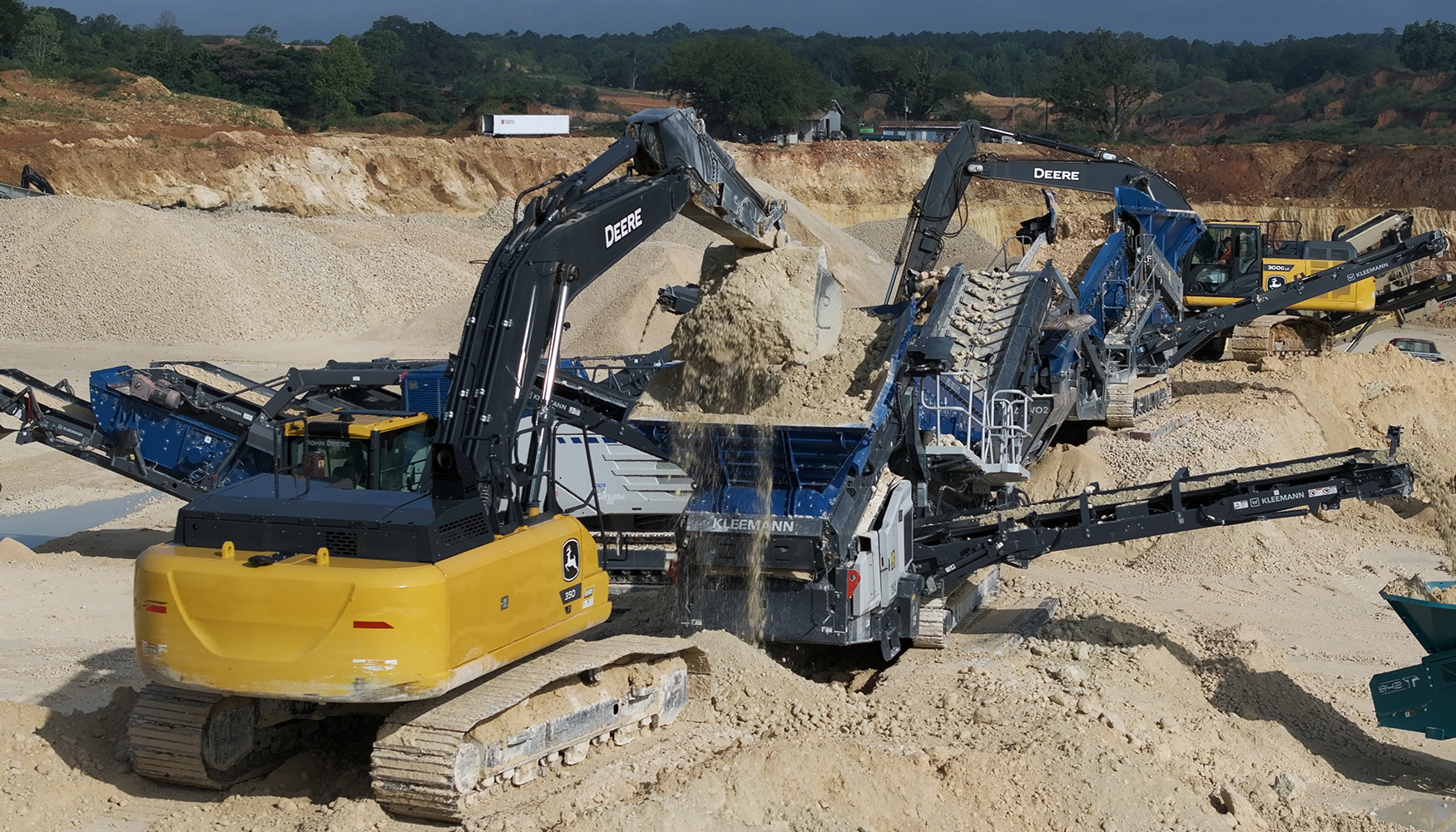 Las dos cribas de piezas bastas de Kleemann producen el material para Florida...