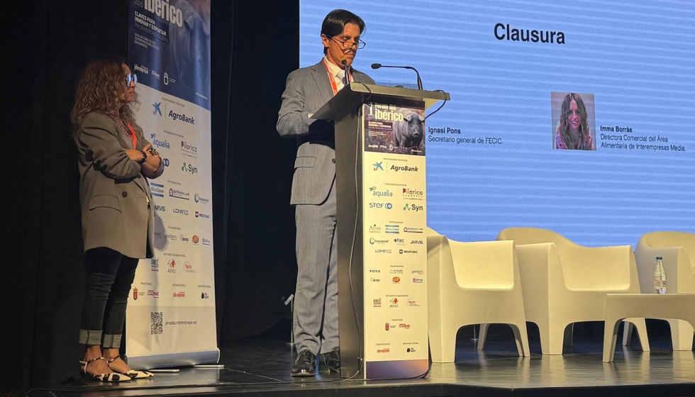 Ignasi Pons, director general de FECIC, clausur el I Frum del Ibrico junto a Imma Borrs...