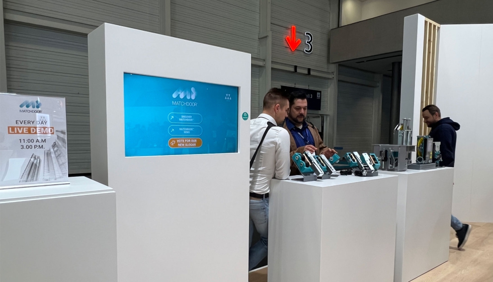 Durante la feria, los visitantes tuvieron la oportunidad de ver demostraciones en directo del funcionamiento de MatchDoor...