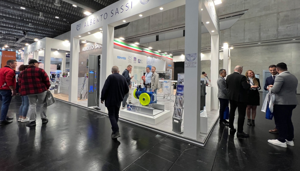 El stand de Sassi Group cont con la presencia de las diferentes empresas que lo conforman...