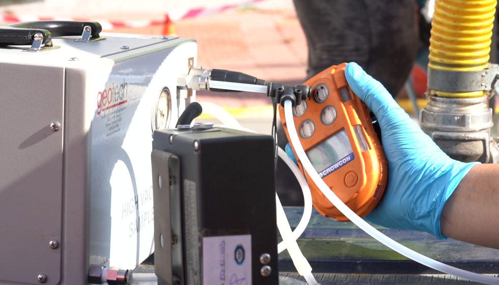 Toma de muestras de gases del suelo y ensayos de eficiencia con la acreditaci�n ENAC lograda por T�v S�d