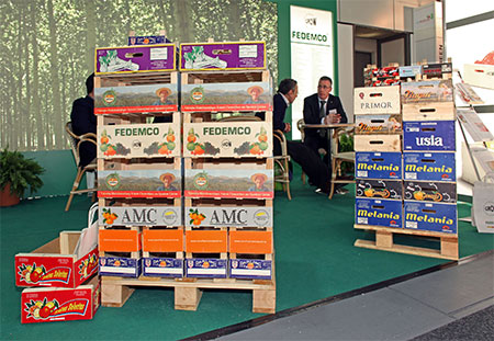 El stand de Fedemco en Fruit Logstica, feria celebrada en febrero en la capital alemana