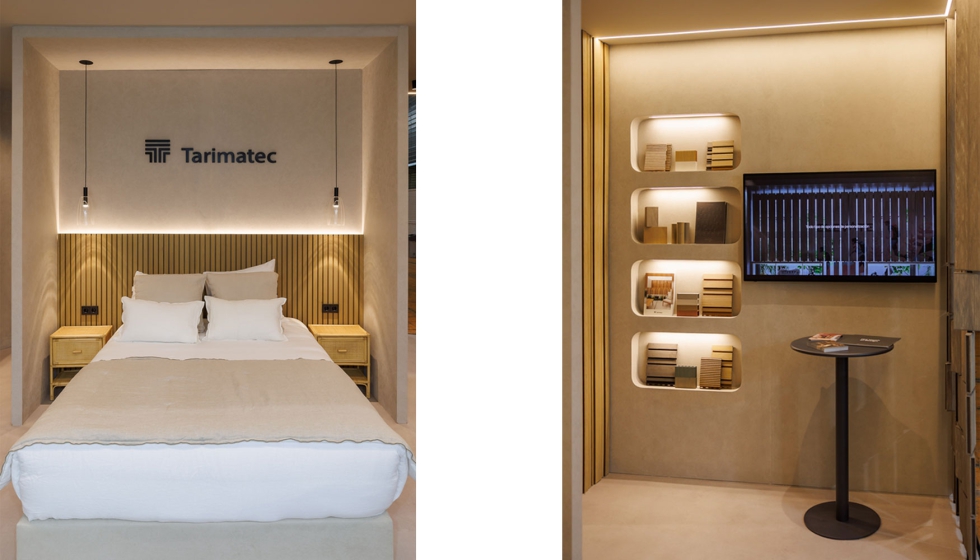 Dos instant�neas de este espacio experiencial e inmersivo que recrea una suite de hotel