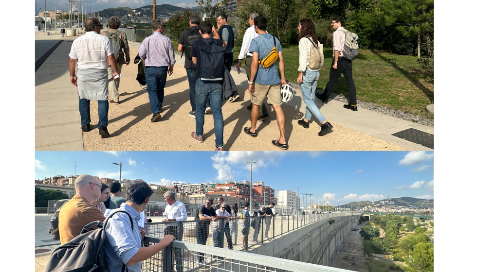 Dos instantneas del entorno de Sant Andreu donde se han iniciado los trabajos de reurbanizacin del entorno junto a la estacin de Cercanas...