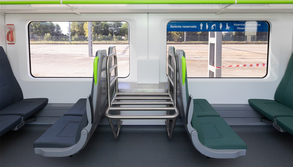 El interior de los trenes Coradia Stream con ms espacio destinado a los equipajes de los pasajeros