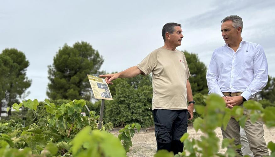 El consejero de Medio Ambiente, Agricultura e Interior, Carlos Novillo, durante su visita a la finca madrilea