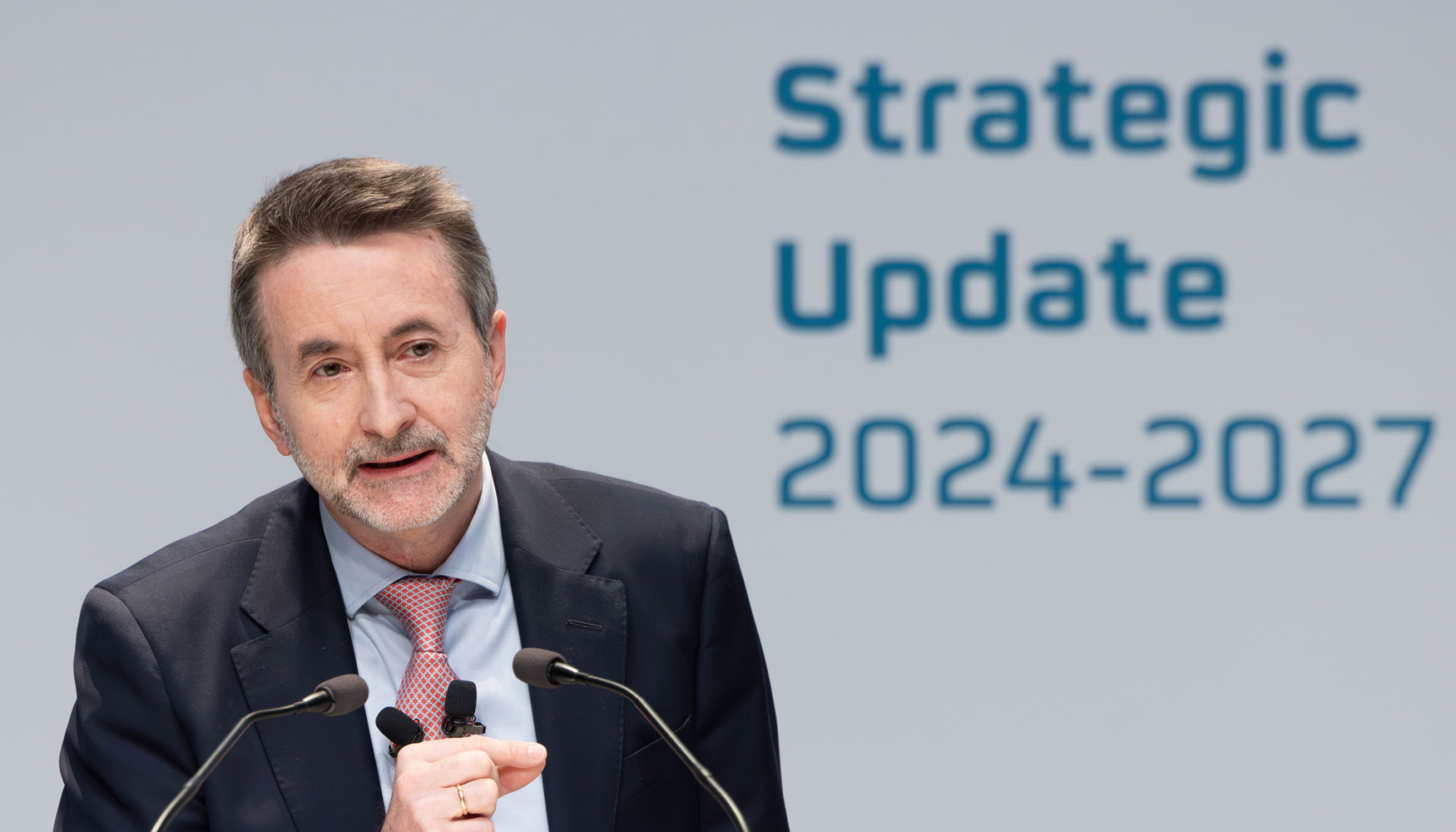 El consejero delegado de Repsol, Josu Jon Imaz, en la presentacin de la actualizacin del Plan Estratgico de la compaa 2024-2027...