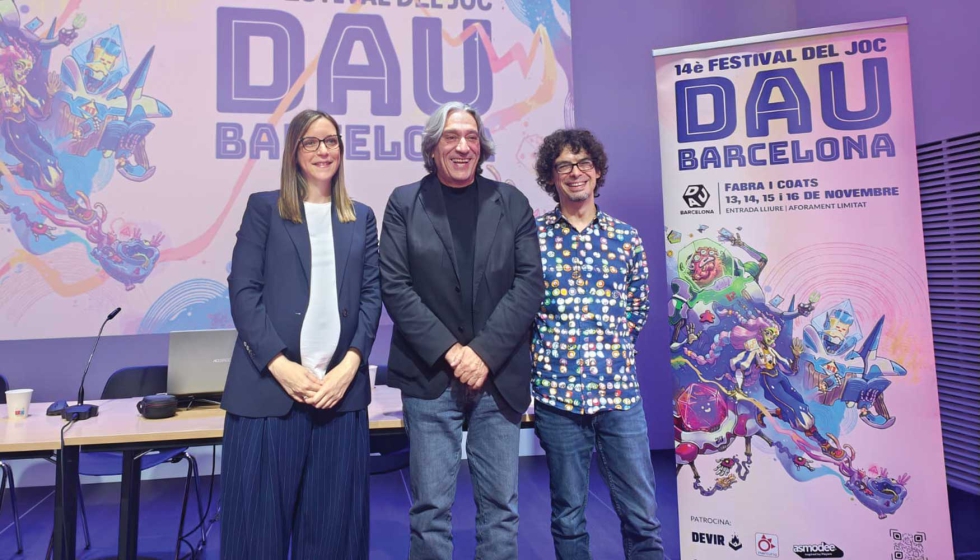 Anna L�pez, directora del DAU Barcelona, Xavier Marc�, Regidor de Cultura i Ind�stries Creatives de l�Ajuntament de Barcelona, y Josep M...