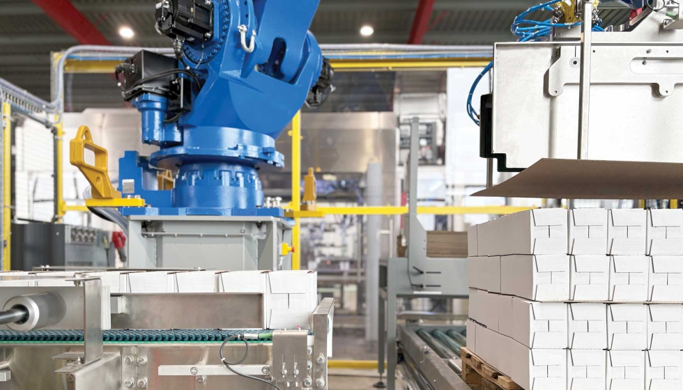 Ixapack Global ofrece paletizadores que cuentan con prensor con pinzas