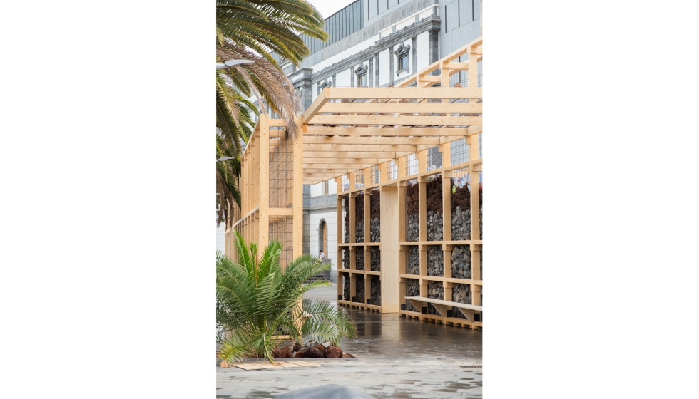 Imagen de �Espartal� en la Plaza Arquitecto Miguel L�pez de Alicante que pretende reconectar los espacios urbanos con el paisaje agr�cola...