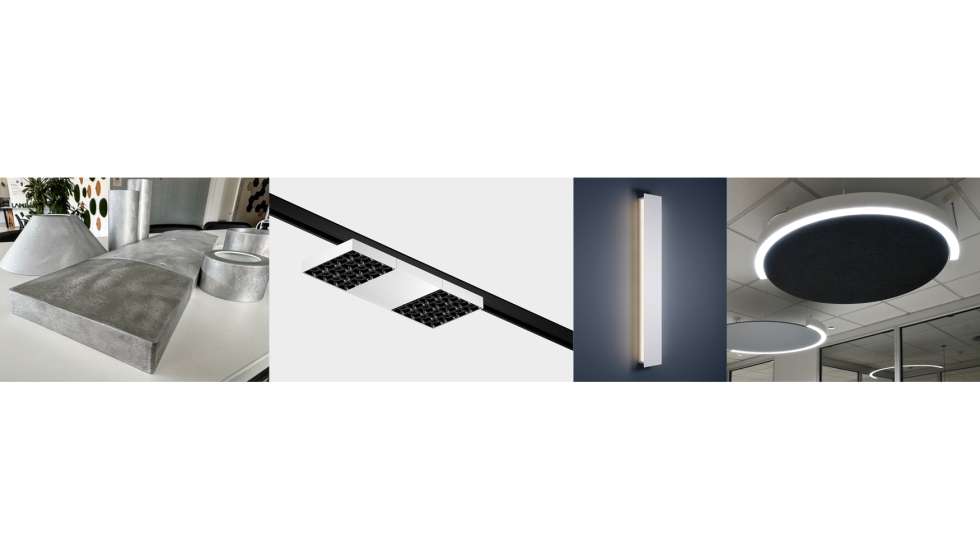 (De izquierda a derecha: acabado Raw, Attria, Ambient y Fil Curve Quiet de Lamp. Im�genes Lamp)