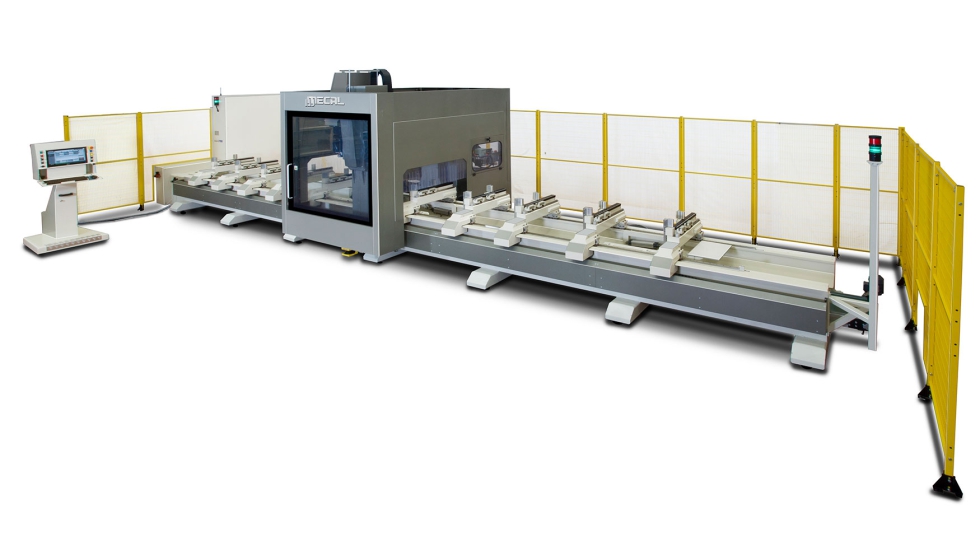 Entre sus propuestas, Mecal cuenta con los m�s avanzados centros de trabajo para el procesado de perfiles de ventanas, en aluminio...