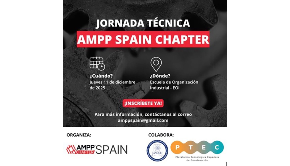 El jueves 11 de diciembre se celebrar la Jornada Tcnica 2025 centrada en la Corrosin y Proteccin de Materiales