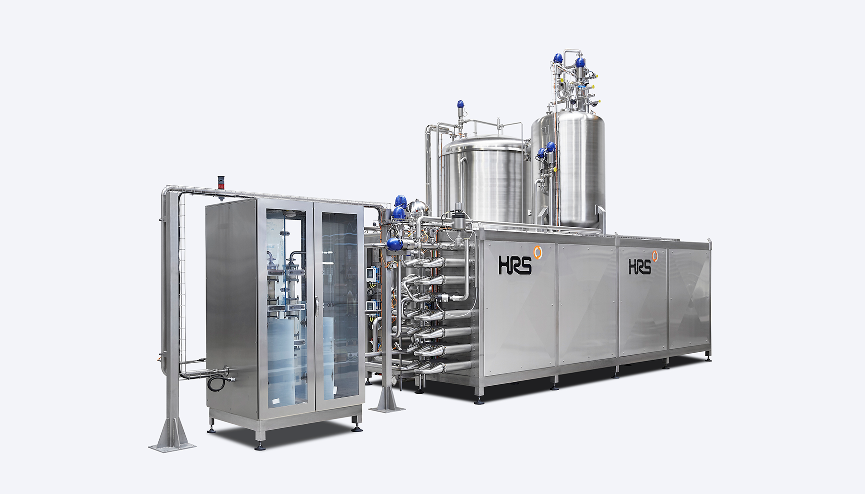 Los elementos calefactores del Sistema hmico HRS elevan la tempertura del zumo de naranja a 105 en un segundo