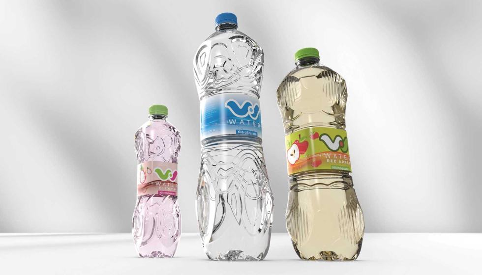 El nuevo diseo Nitro Square de Sidel combina esttica y rendimiento para botellas de agua con aplicacin de nitrgeno