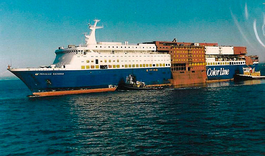 Alargamiento del Prinsesse Ragnhild (Fuente: Exponav blog)