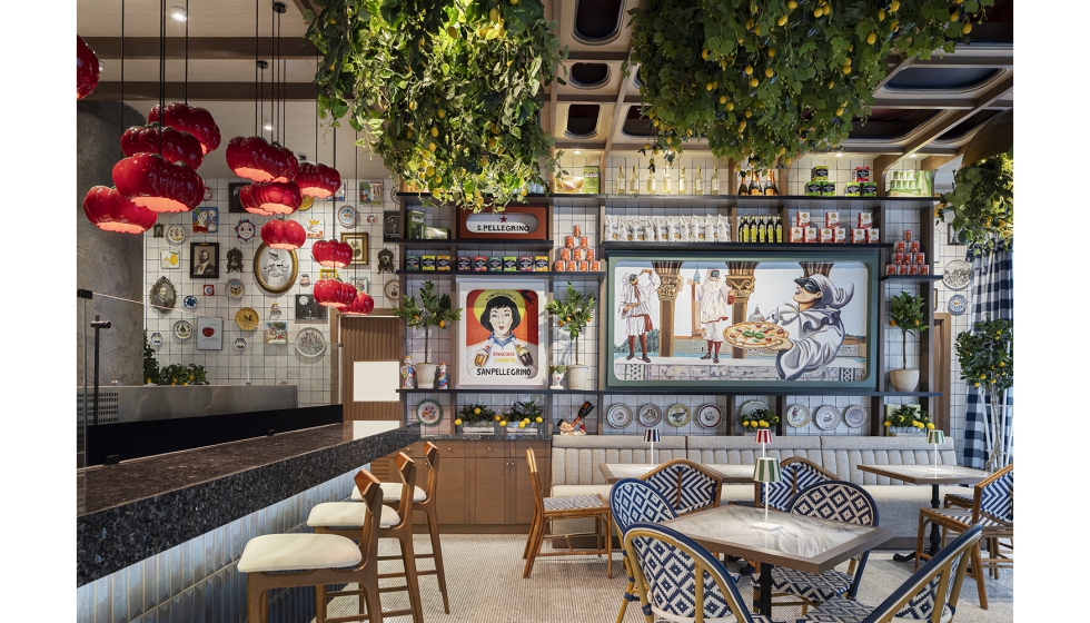 La cermica perteneciente a la coleccin Souk, desempea un papel esencial en la configuracin espacial. Fotografas: Harold Lambertus...