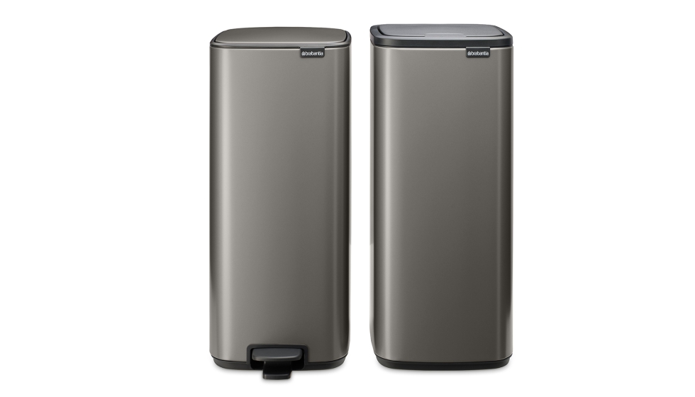 Cubo Bo pedal Bin 30L y Cubo Touch Bin 30L, color Platinum de Brabantia