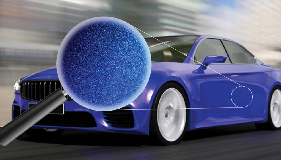 Imagen 2: Ejemplo de caractersticas de pintura con efectos tales como brillo, escamas y rugosidad