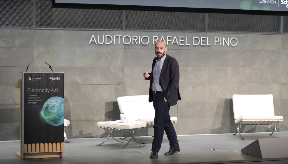 Fernando Vázquez, vicepresidente de Home & Distribution de Schneider Electric Iberia en la jornada Electricity 4.0...