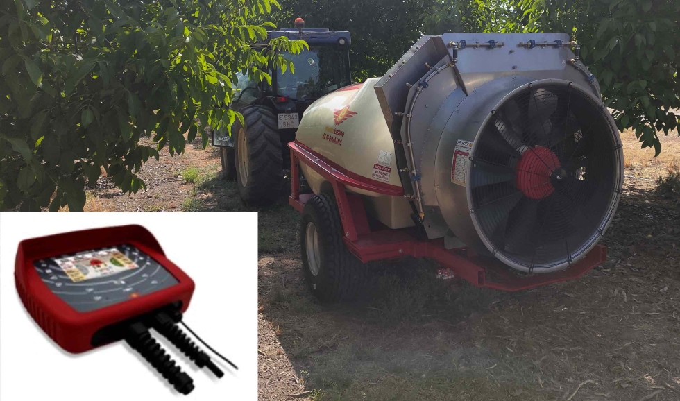 Figura 5. Equipos presentados por la empresa Ma�ez y Lozano: Atomizador M-Dinamic 3000 (derecha) y Mando Sistronic 4.0 (izquierda)...