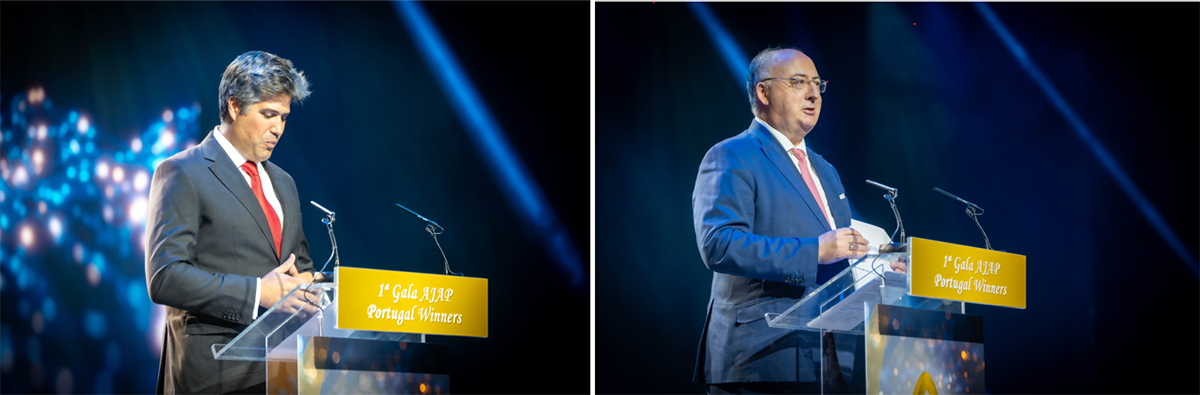 O presidente da AJAP e o Ministro da Agricultura e Mar na Sesso de Abertura da I Gala AJAP-Portugal Winners...