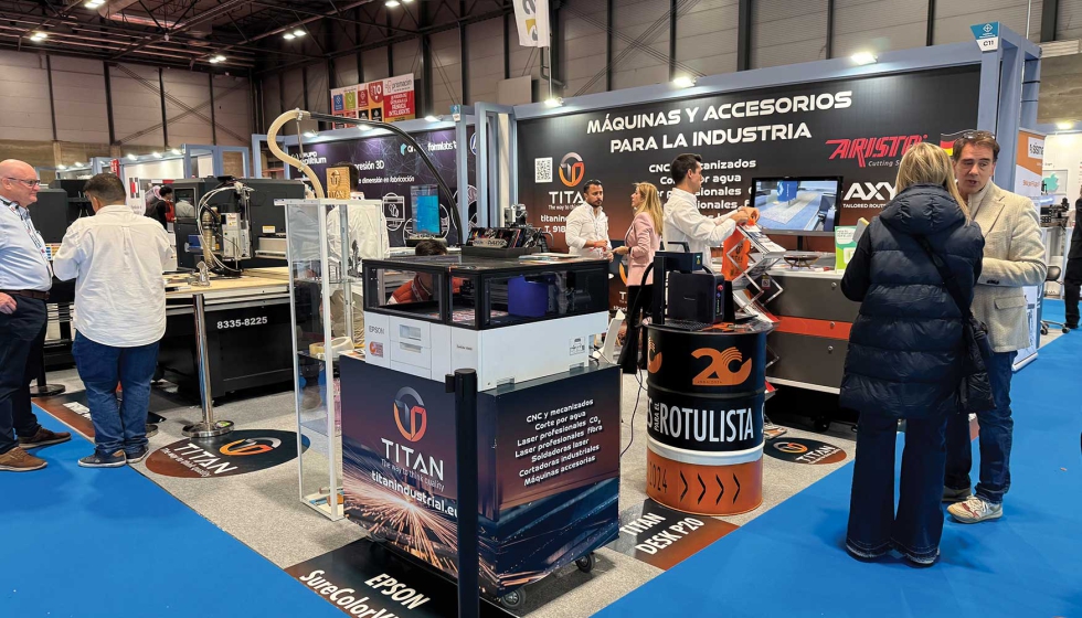 La feria sirvi para mostrar la amplia gama de maquinaria que ofrece Soluciones Integrales para el Rotulista