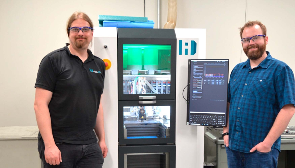 Impresin 3D de pellets Neuland en EE. UU.: una ExAM 255 en Fraunhofer USA Center Midwest en East Lansing (Michigan)...