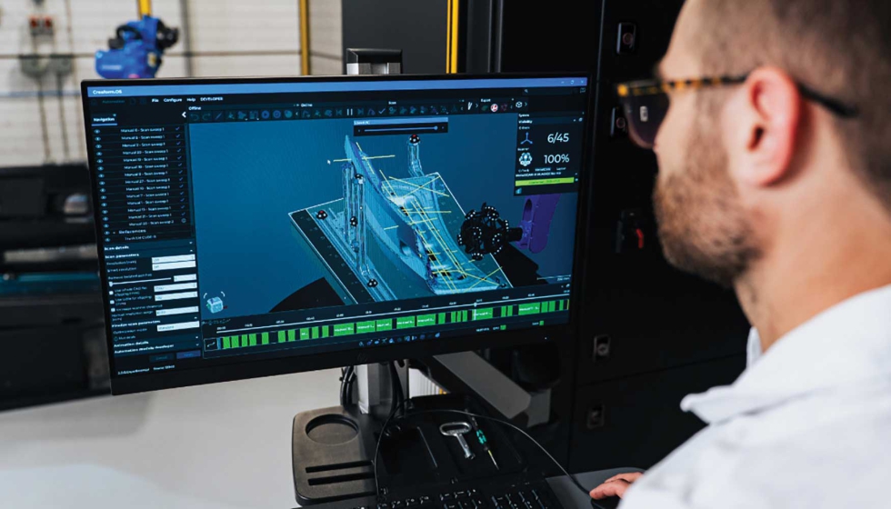 Inspeccin dimensional precisa de piezas con escner 3D MetraSCAN 3D-R