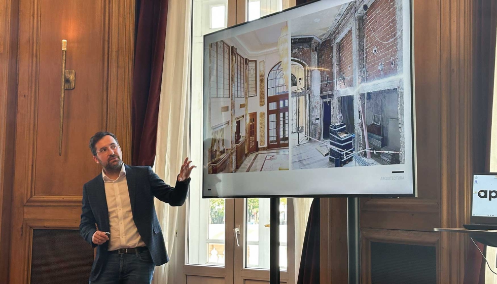 Miguel Daz, director de sostenibilidad de Ruiz-Larrea desvel algunas de las joyas arquitectnicas que esconda el Hotel Palace...