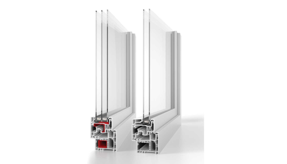 La serie Neo 76 combina altas prestaciones trmico-acsticas con sostenibilidad mediante material reciclado